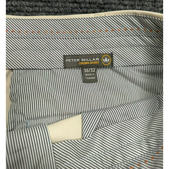 Peter Millar Crown Sport Mens Beige Golf Pants 36x32 Lightweight Performance Fle - Picture 3 of 6